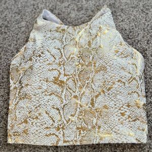 Mono B snake skin crop top S